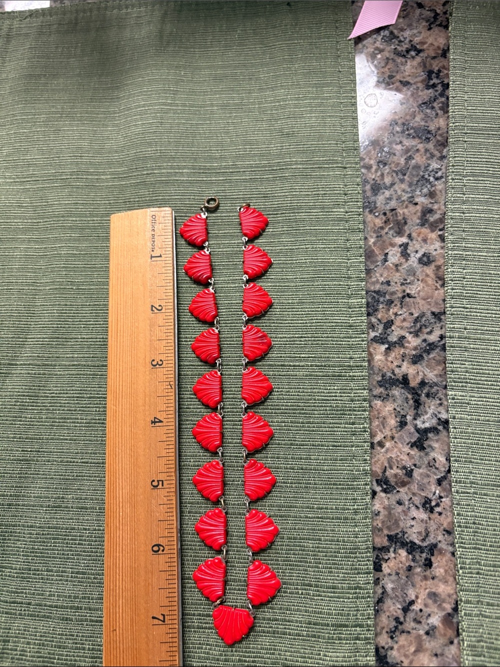 Red Shell-Style Statement Necklace